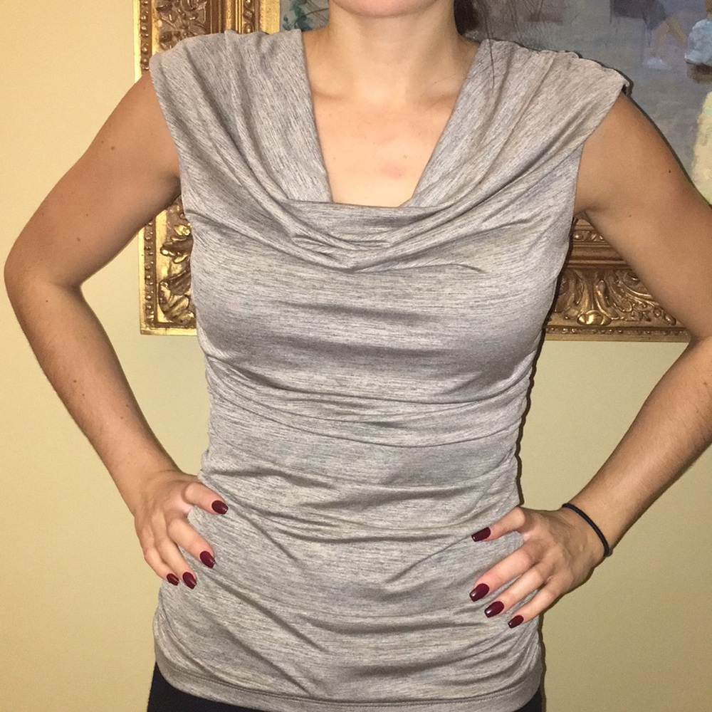 Bcx cowl Neck grey top